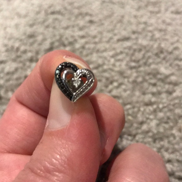 Kay Jewelers Jewelry Authentic Black And White Diamond Heart Earrings Poshmark